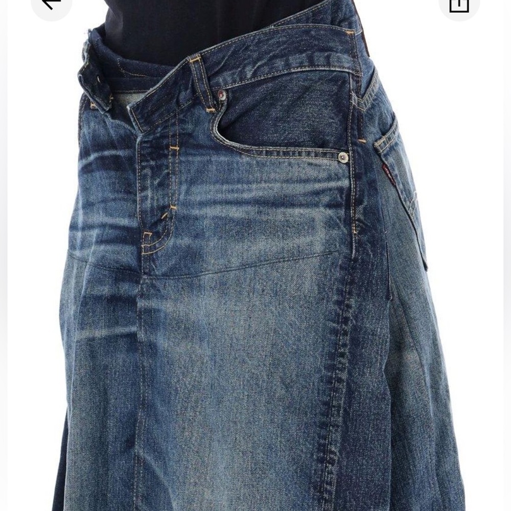 Junya Watanabe comme des garçon  x Levi’s asymmetric denim skirt - Picture 3 of 10